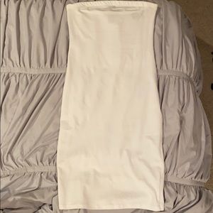 basic white tube dress